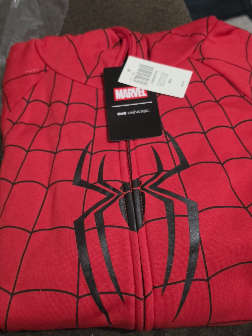Marvel Red & Black Spider Logo Zip Hoodie - Picture 4 of 7
